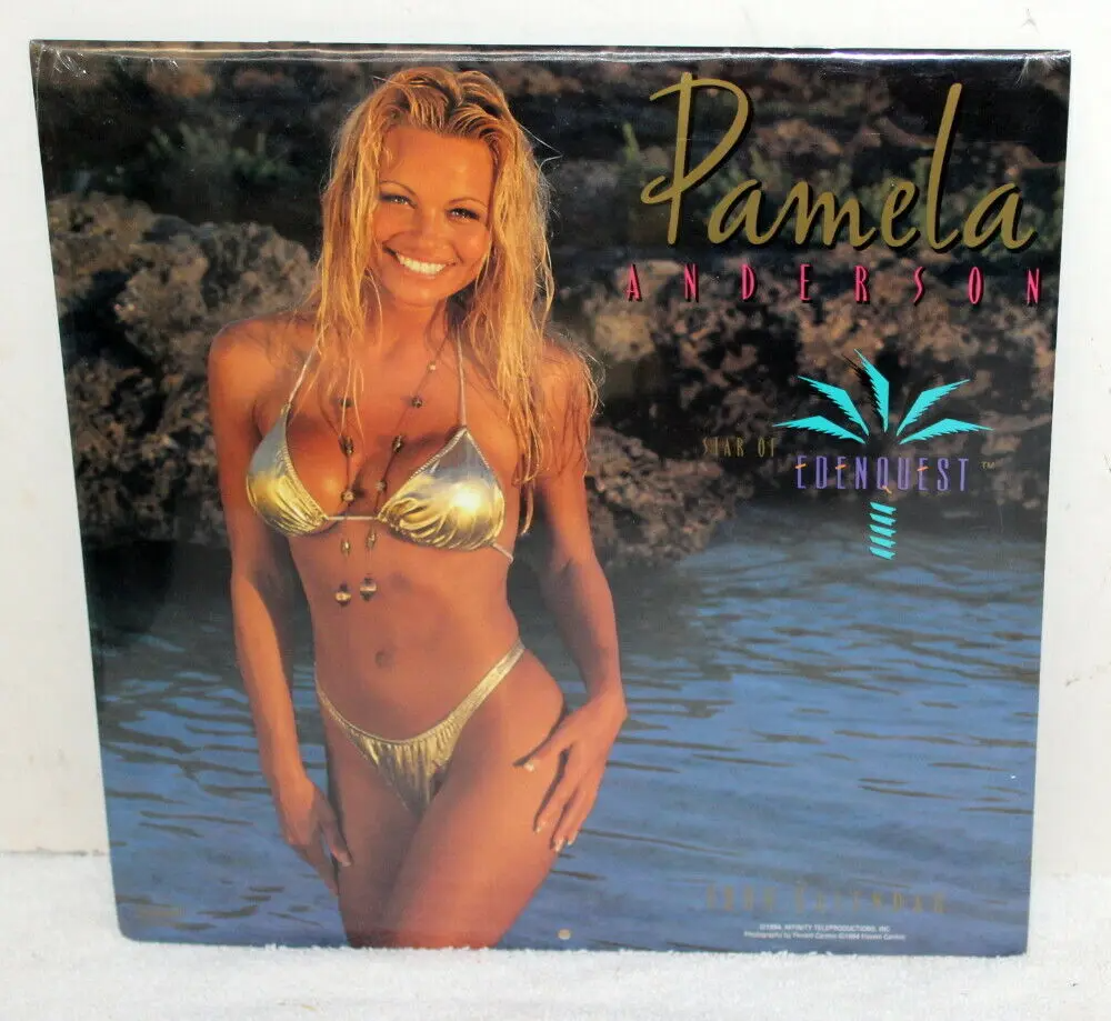 Cuốn lịch năm 1996 in hình siêu mẫu, diễn viên Pamela Anderson. Ảnh: NYPost