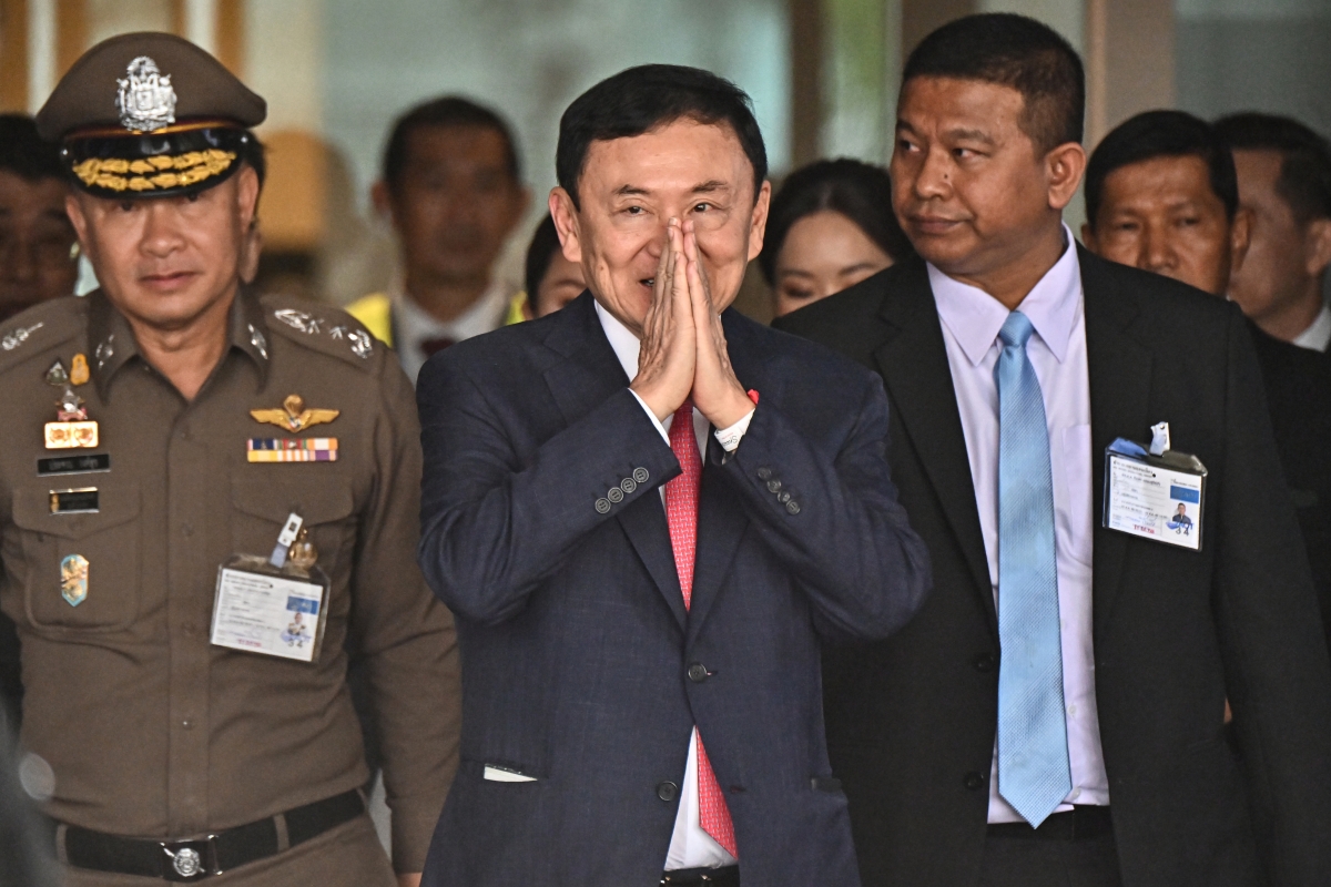 Cựu thủ tướng Thaksin về Thái Lan ngày 22/8. Ảnh: AFP