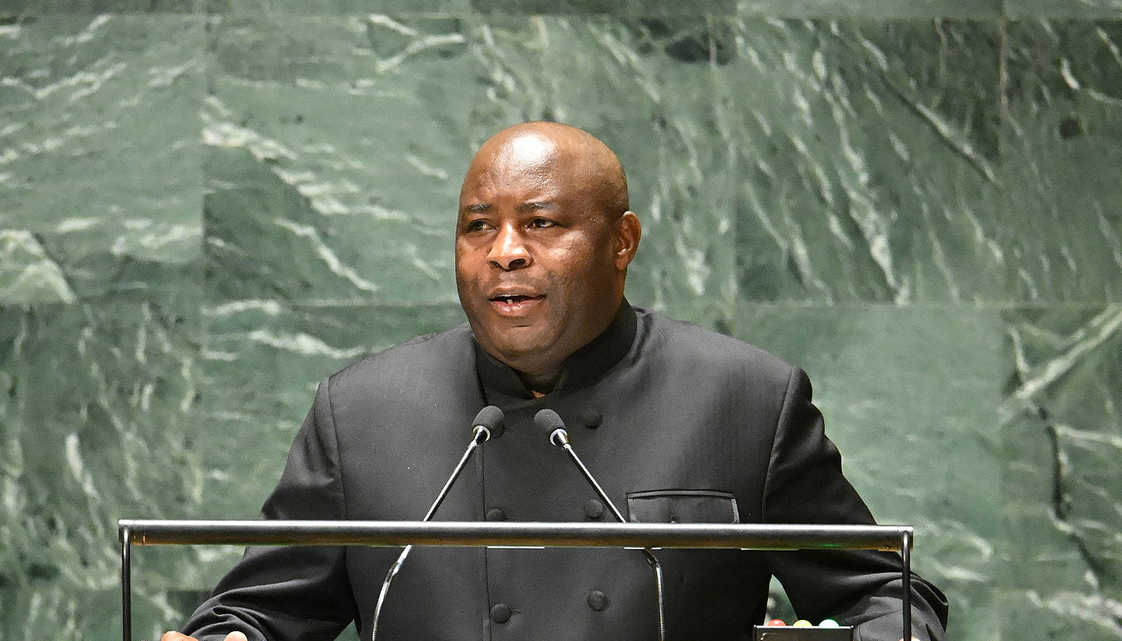 Tổng thống Burundi Evariste Ndayishimiy phát biểu tại Đại hội đồng Liên Hợp Quốc ở New York, Mỹ tháng 9/2023. Ảnh: AFP