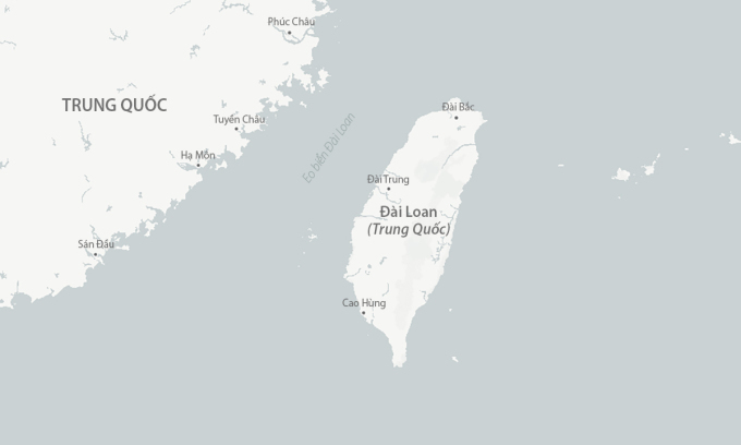 Đảo Đài Loan và eo biển cùng tên. Đồ họa: CSIS.