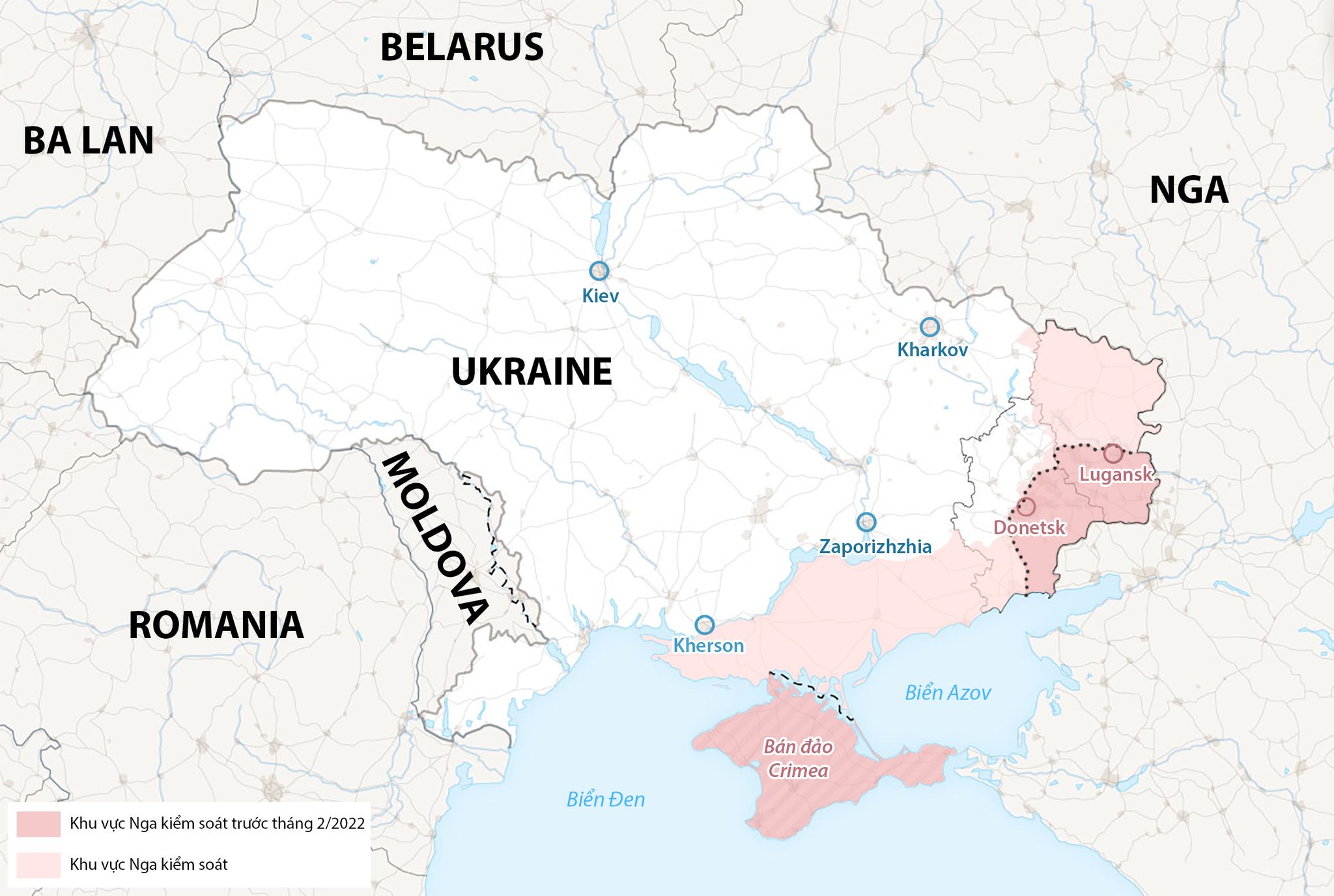 Vị trí Ba Lan, Nga và Ukraine. Đồ họa: WP