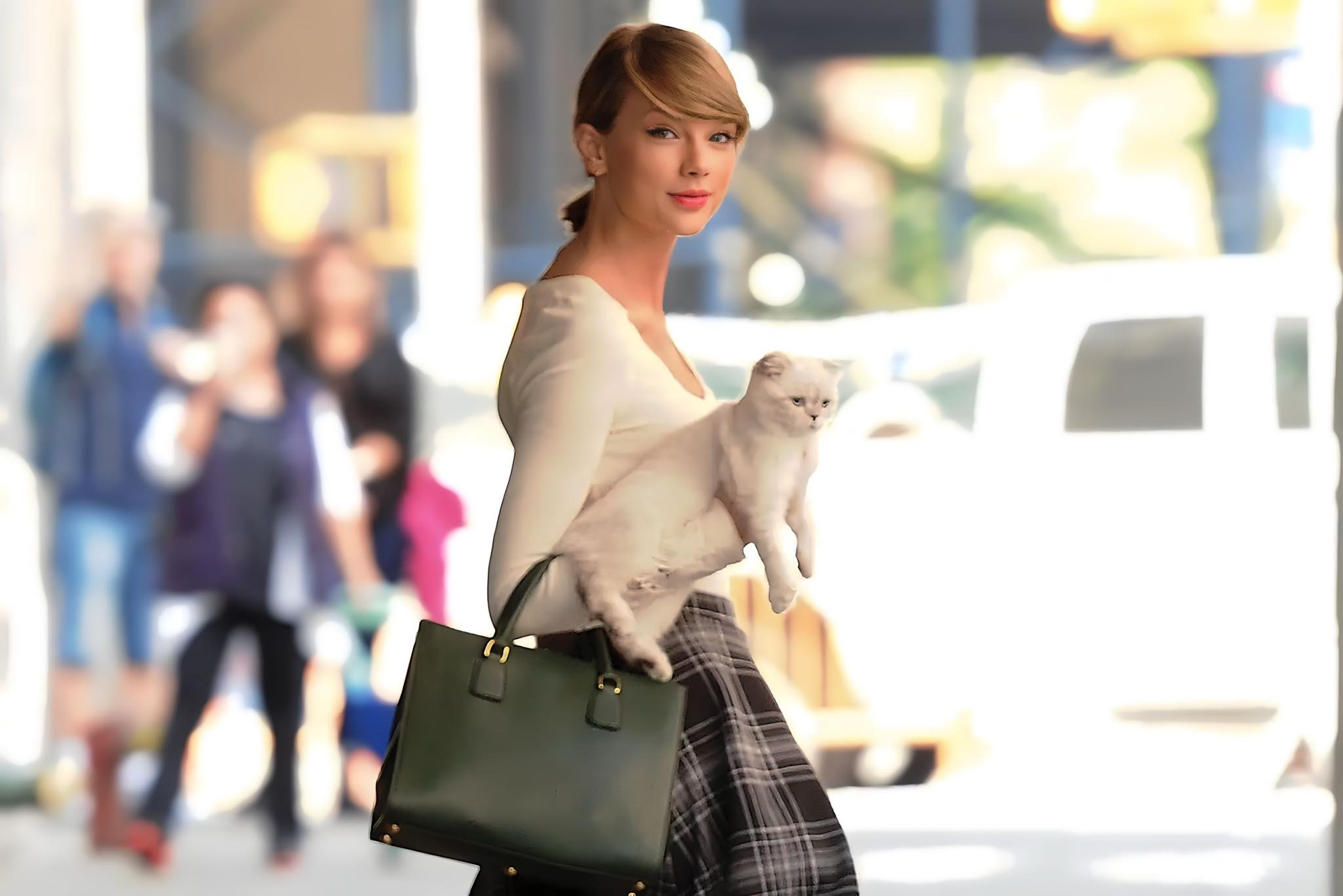 Taylor và mèo Olivia Benson. Ảnh: GC Images
